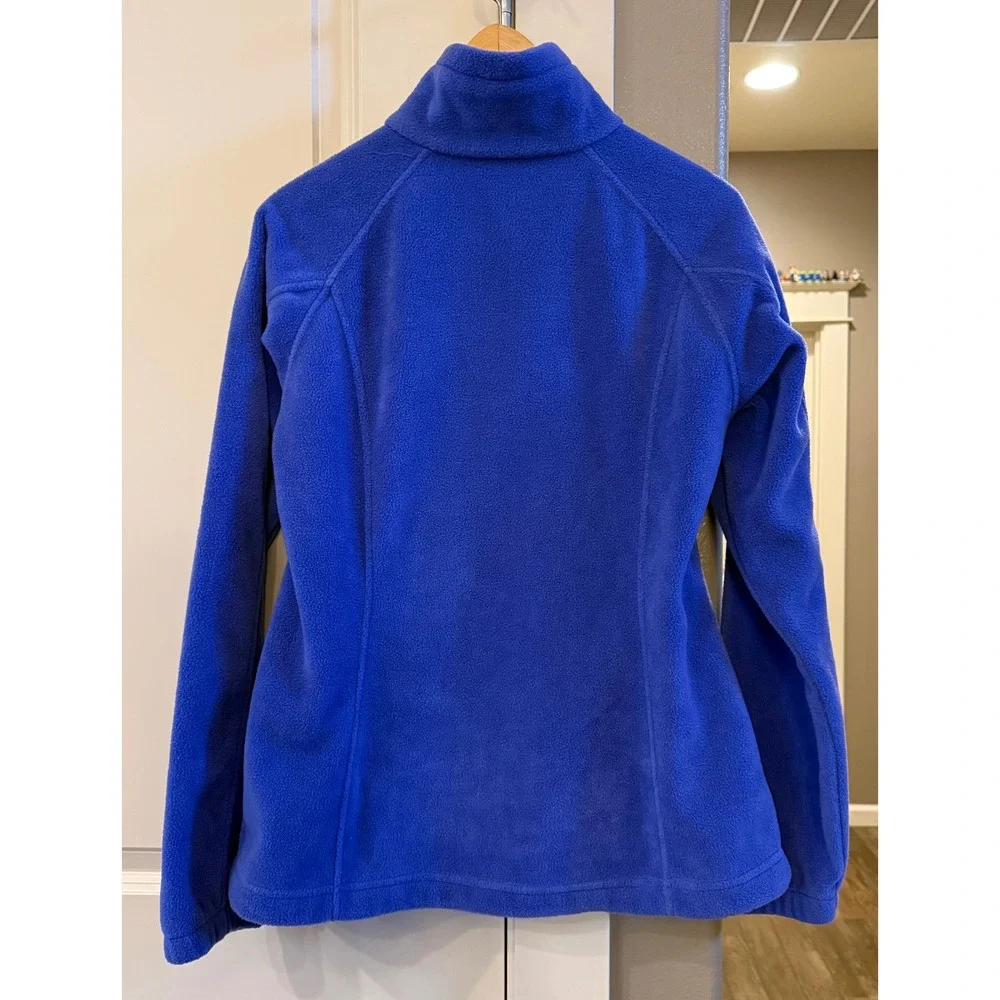 Columbia Women's Purple Full Zip Warm Fleece Jacket Size L Fall Winter Gorpcore